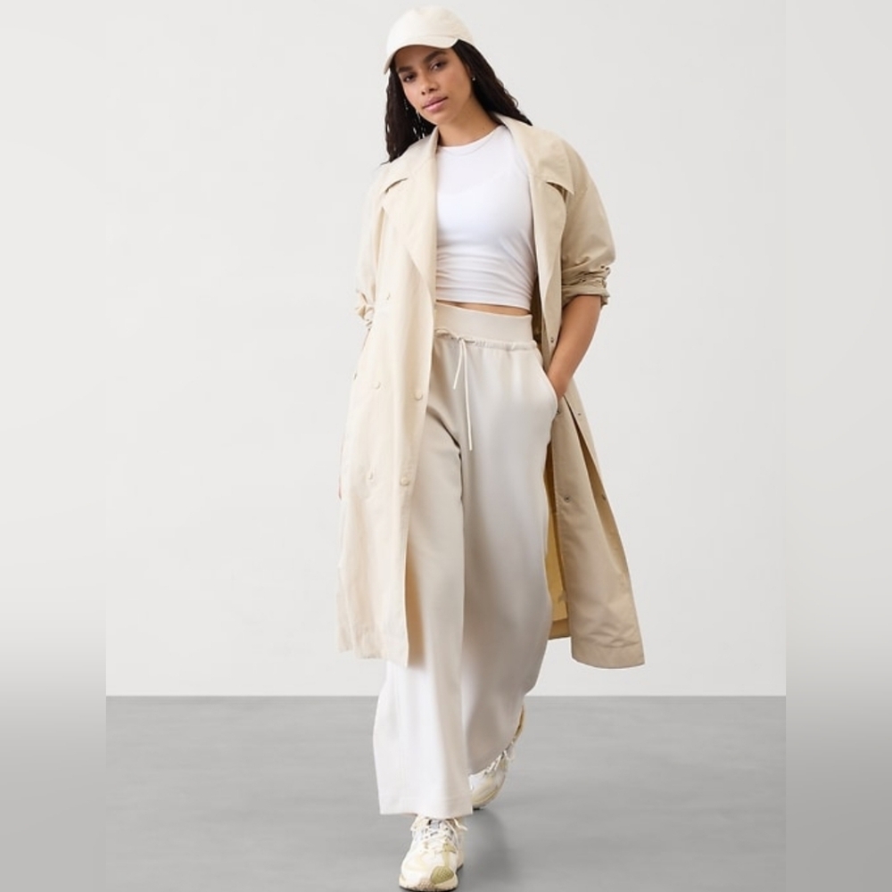 NWT Athleta Luna Trench Coat Tan Size M L XL